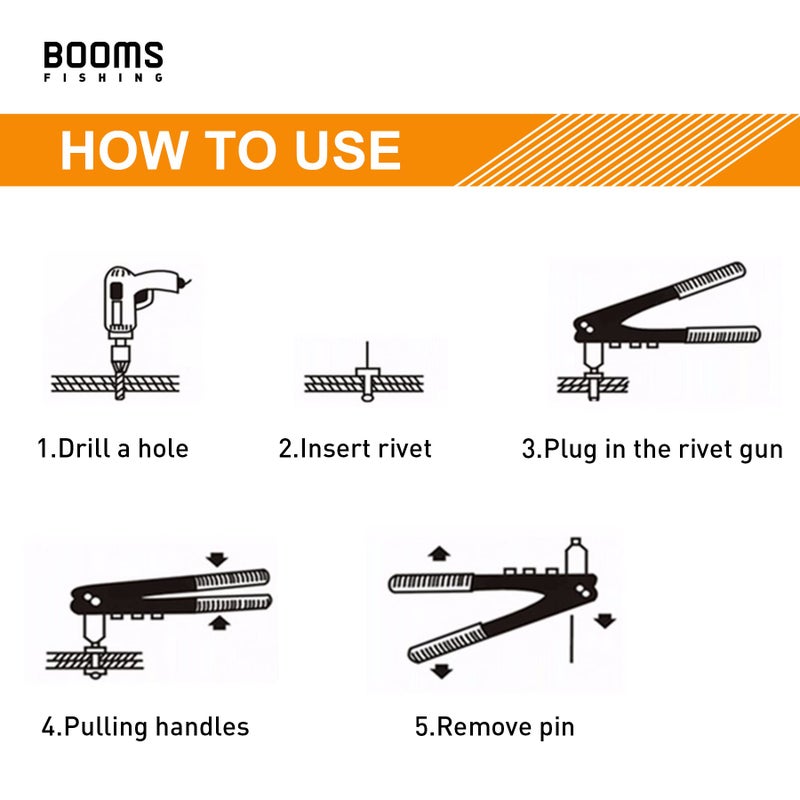 Booms Fishing MA1 Pad Eye Rivet Kit Attachment Points for Kayaks  Caones  Boats - Image 5